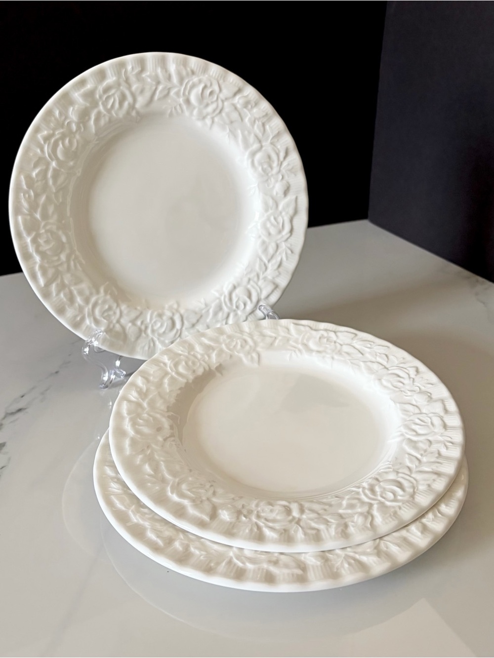 SET of 3 Old English Garden Salad Plates by Royal Albert